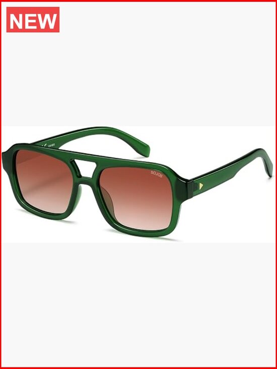 Retro Aviator Polarized Square Sunglasses main image 5